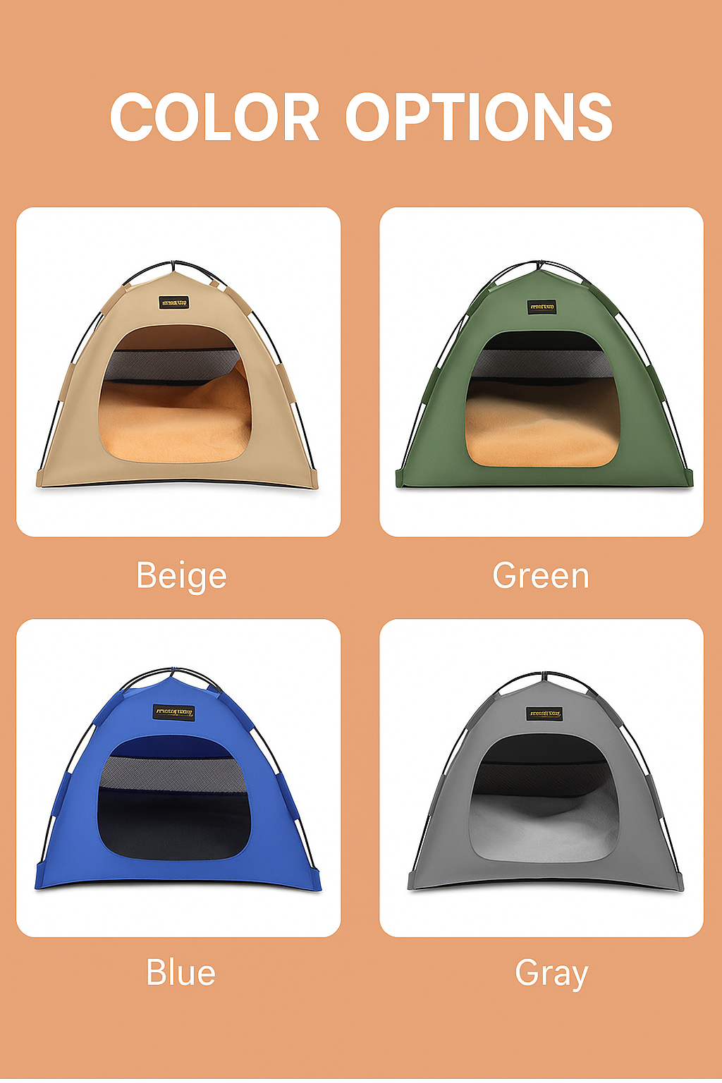 "All-Season Portable Pet Tent – Foldable, Detachable Sunshade Nest for Cats & Dogs"