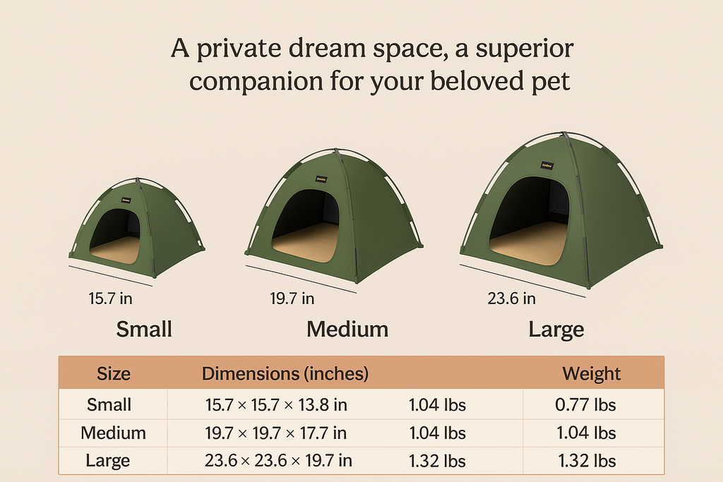 "All-Season Portable Pet Tent – Foldable, Detachable Sunshade Nest for Cats & Dogs"